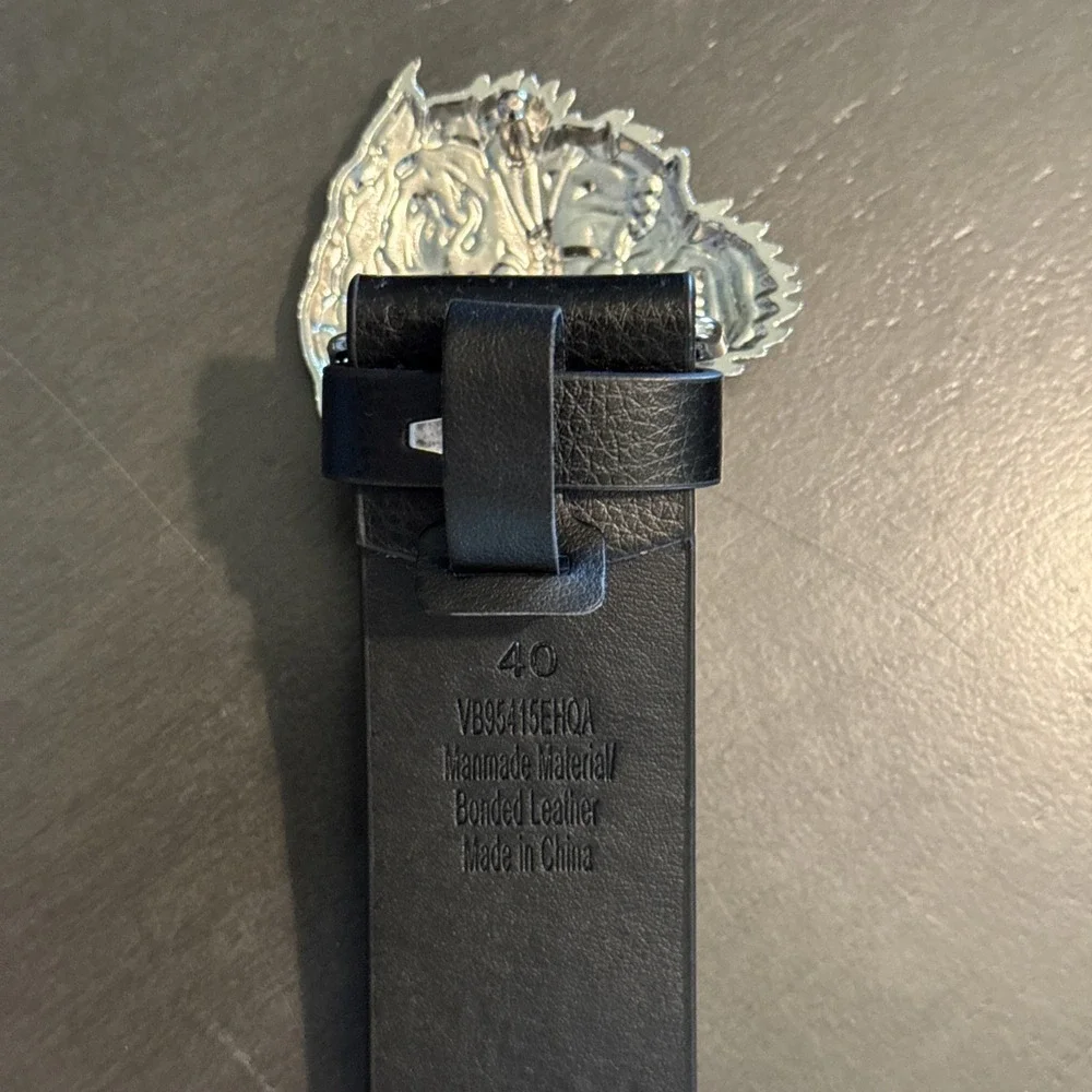 Ed Hardy‎ Studded Black Leather Belt Size 40 | MSRP = $80